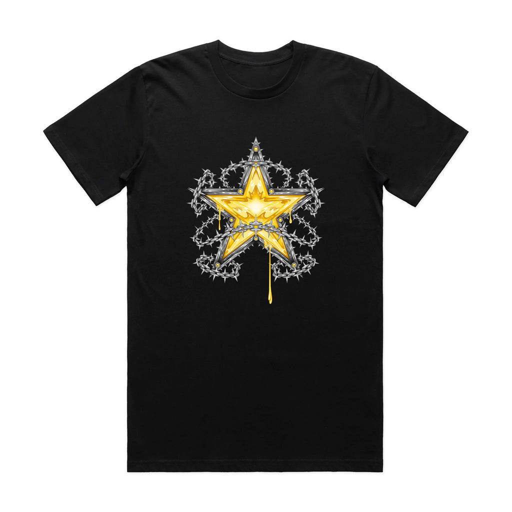 Yellow Star Tee BLACK (PREORDER)