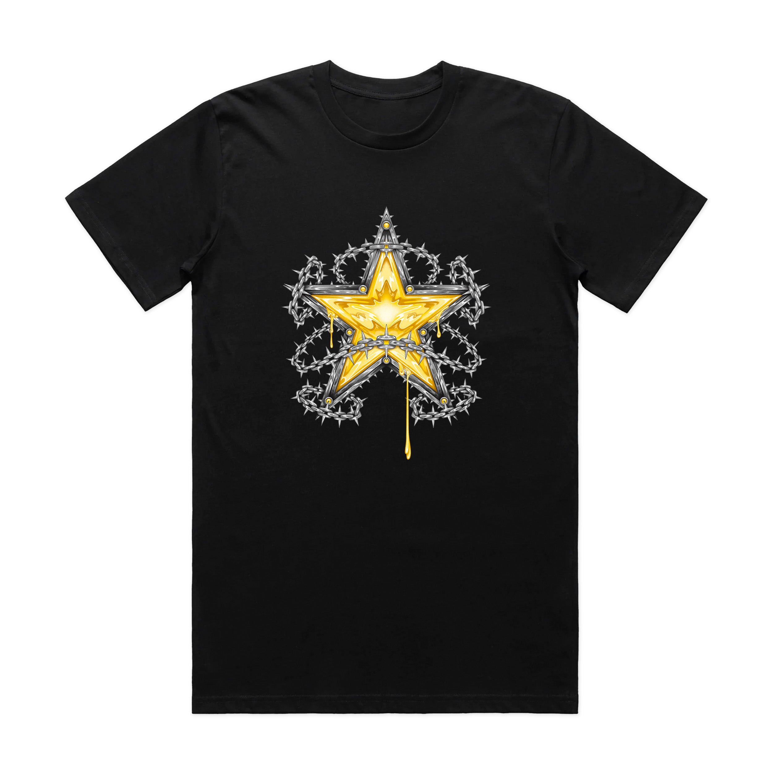 Yellow Star Tee BLACK (PREORDER)