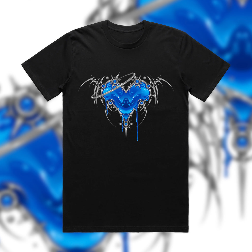 Blue Heart Tee BLACK (PREORDER)